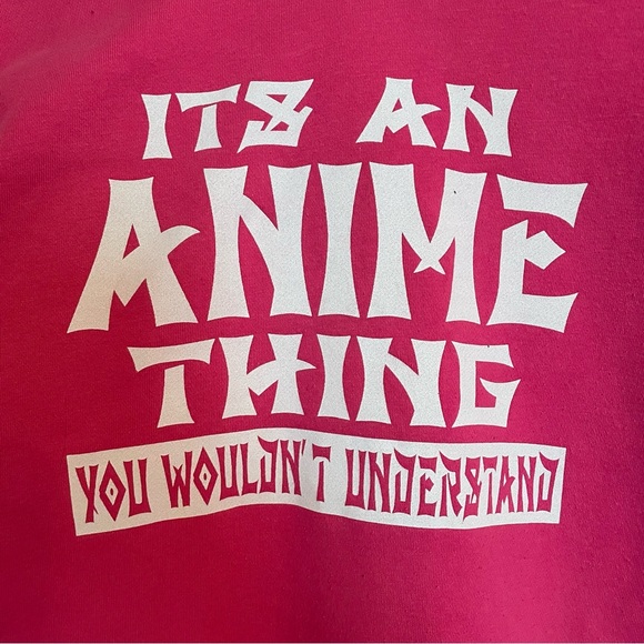 Pink Women’s Hoodie “It’s an Anime Thing” 2XL - Picture 2 of 6